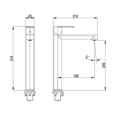 AQM6614CR Parma Смеситель для раковины однорычажный, Хром
