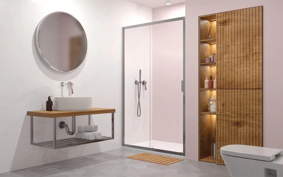 Душевая дверь Radaway ALIENTA DWJ 120x190 стекла прозрачные, профиль хром