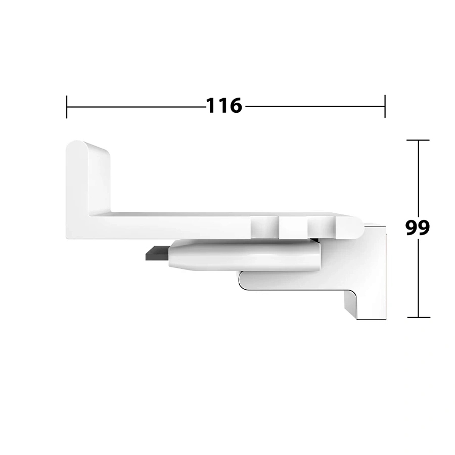 Полочка для душа cо стеклоочистителем Keuco Reva 12859510000 белый матовый / хром