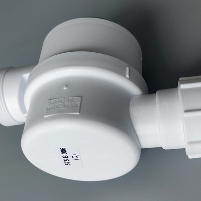 Сифон для ванны (слив-перелив) McAlpine MRB11-WH, Click-clack (300-700мм), с прочисткой снаружи, белый