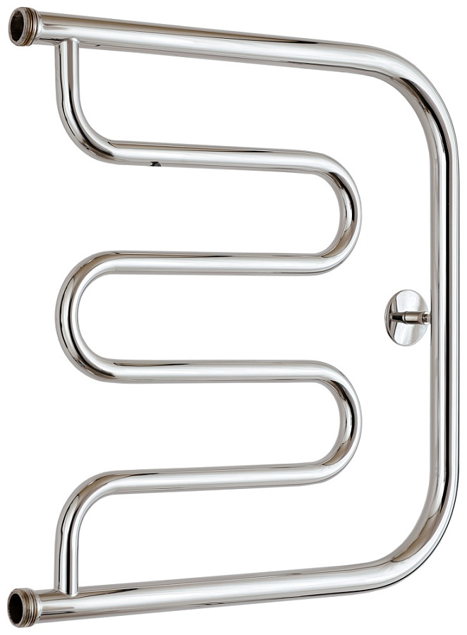 Водяной полотенцесушитель Стилье Тандем 500х500 резьба-сгон 1", Без покрытия, арт.00011-5050