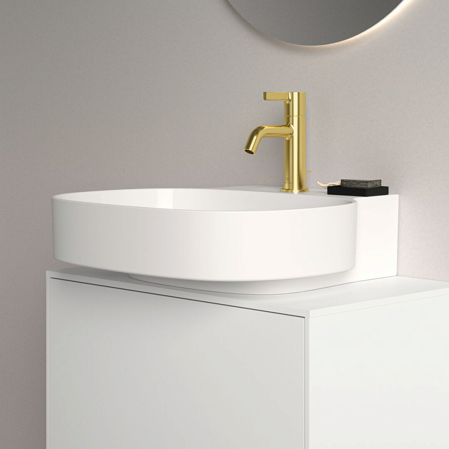 Раковина Ideal Standard Atelier Linda-X 50x48 см T498501 без перелива, шлифованный низ, белый глянцевый