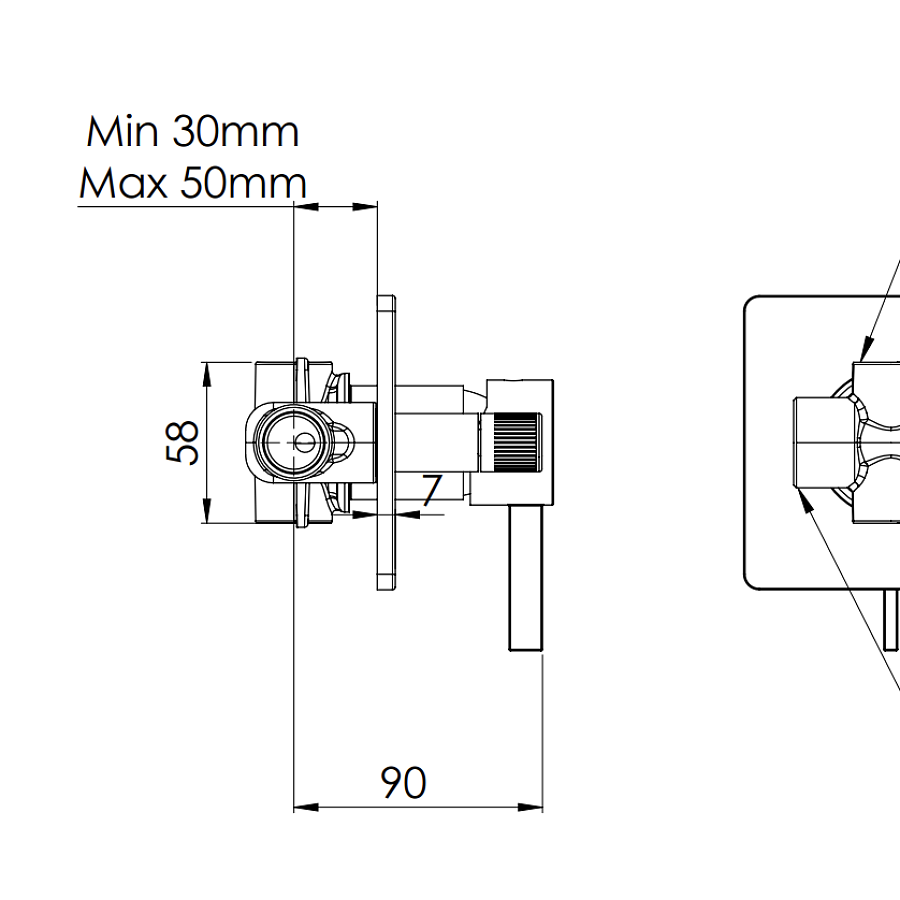 Смеситель для душа Remer Metrica MC09HRG, хром