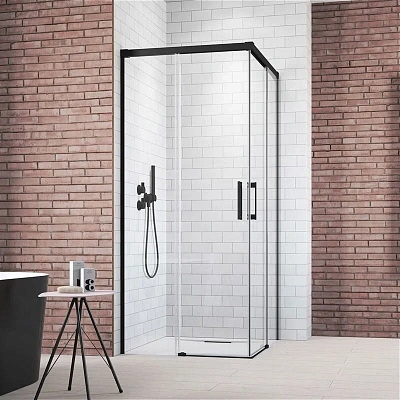 Душевая дверь Radaway Idea Black KDD 110 х 200.5 см, стекло прозрачное, профиль черный, левая, 387063-54-01L