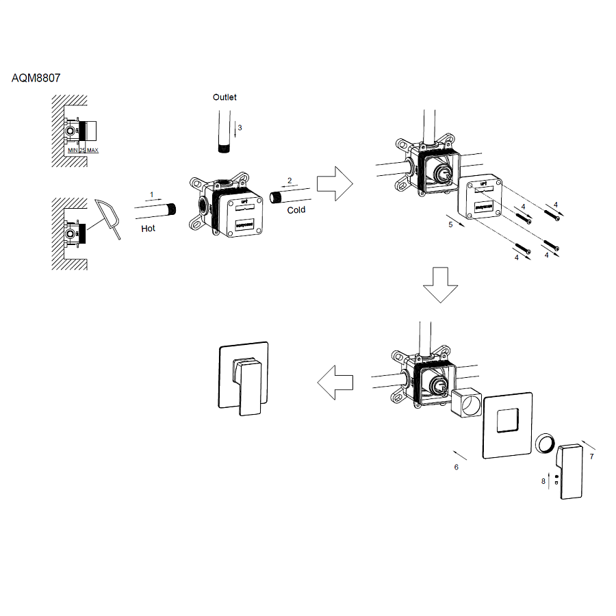 Savona Встраиваемый смеситель в комплекте с внутр. частью