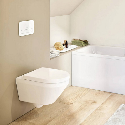 Унитаз подвесной Villeroy&Boch Architectura 4694CL01 37x53 с сиденьем микролифт, безободковый TwistFlush