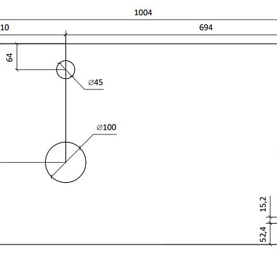 Тумба под умывальник Jorno Shine 100 подвесной антрацит