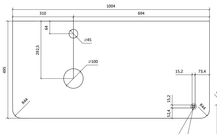 Тумба под умывальник Jorno Shine 100 подвесной антрацит