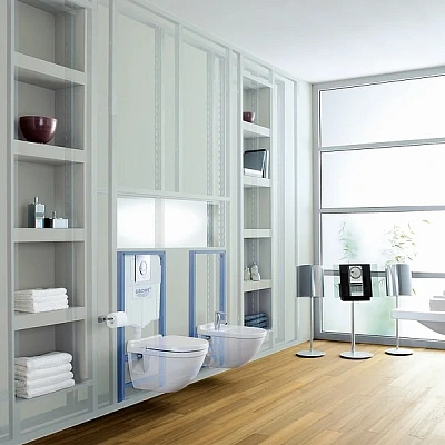 Система инсталляции для унитазов Grohe Rapid SL 4 в 1 с кнопкой смыва с шумоизоляцией 38536001 + 38505000 + 37131000