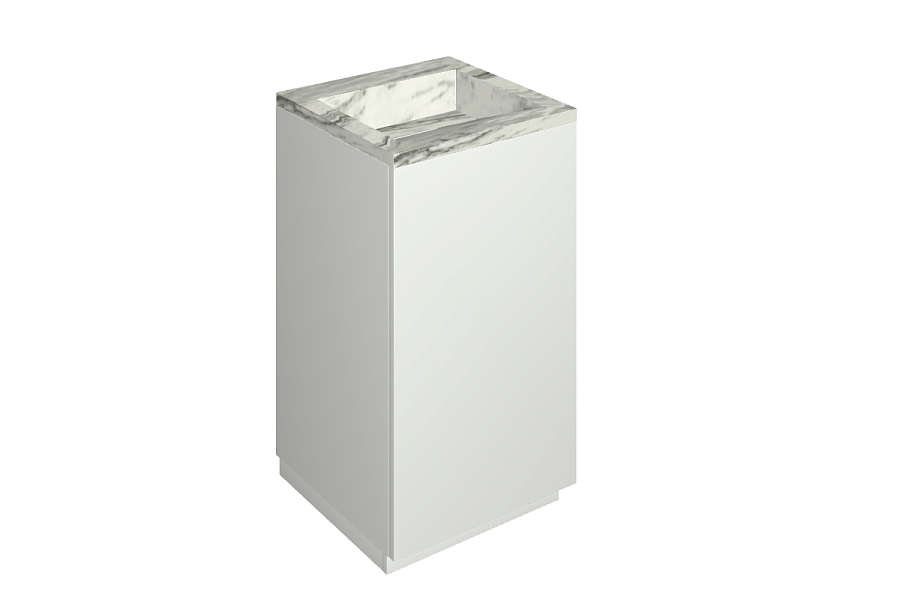 Раковина из керамогранита ITALON HOME Cube Air 50 White