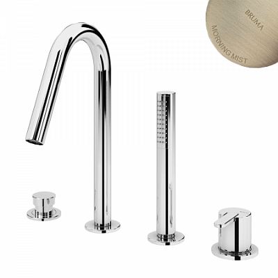 Смеситель на борт ванны, с наливом на ванну Bruma Leaf 167 990 1MM Morning Mist