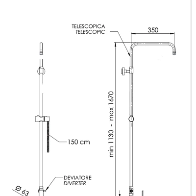Душевая система Remer Energy EY37ASSDNO, черный матовый