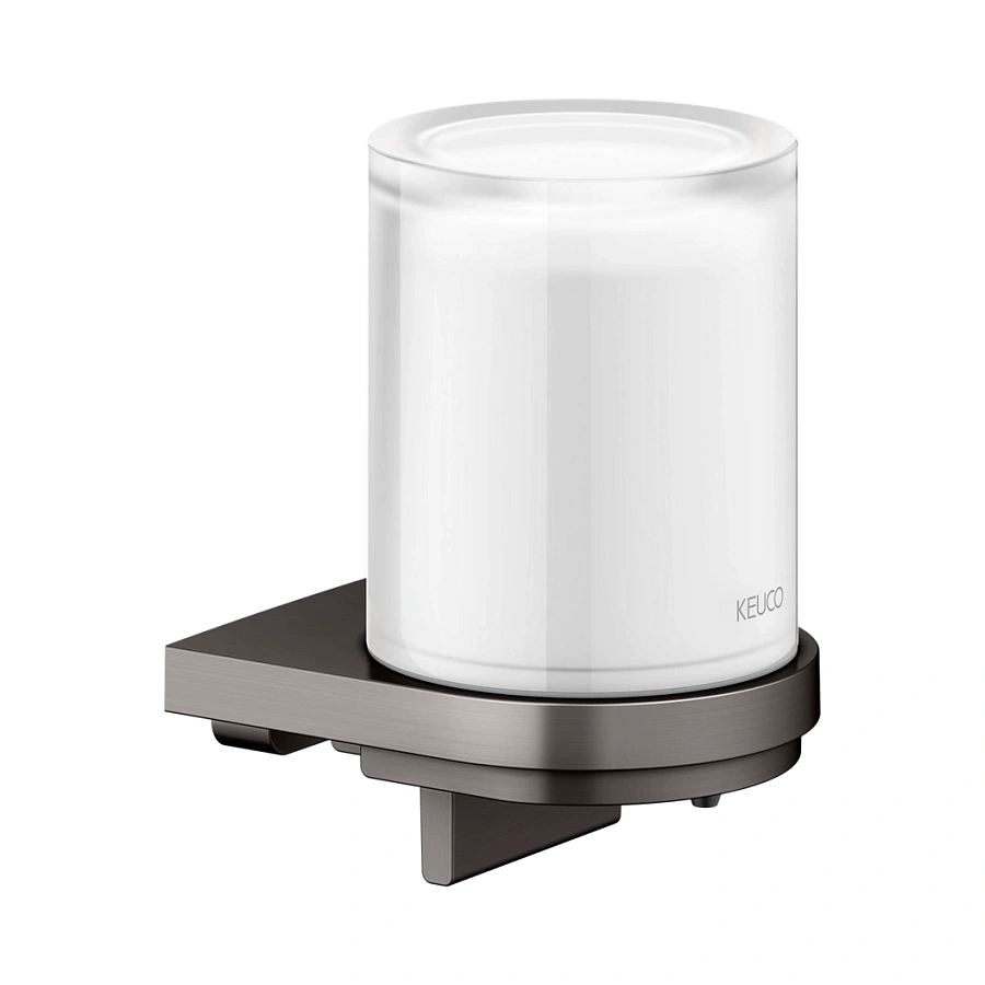 Дозатор для мыла со съёмным стаканом для жидкого мыла Keuco Moll 12752359000 титан черный шлифованный