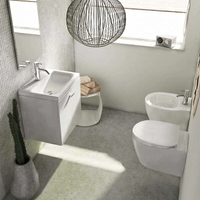 Унитаз подвесной Ideal Standard Tesi Aquablade, арт.T007901 с сиденьем Soft-close, арт.T352701