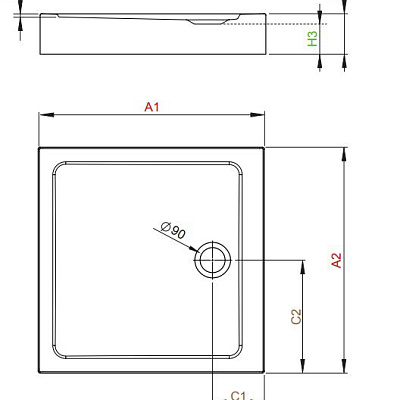 Душевой поддон Radaway Doros C Compact 100x100