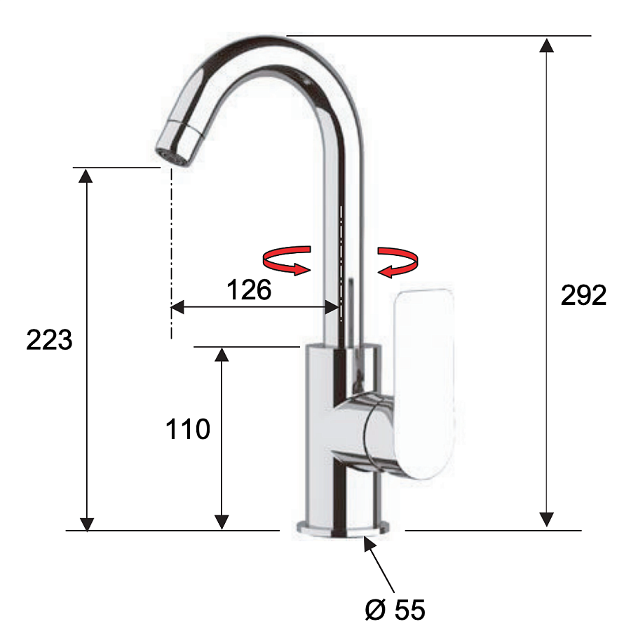 Смеситель для раковины Remer Infinity I72C, хром