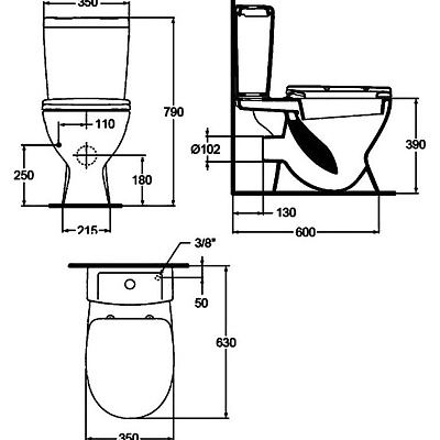 Унитаз-компакт Ideal Standard Eurovit plus V337101 с микролифтом