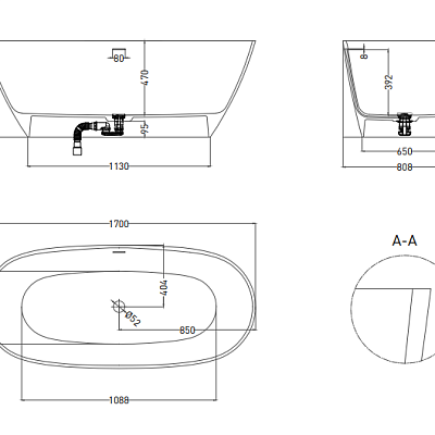 Ванна отдельностоящая LoveForm LOFO Solid Surface белый матовый