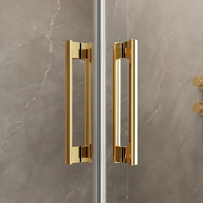 Душевая дверь Radaway Idea Gold KDJ 120 х 200.5 см, стекло прозрачное, профиль золото, левая, 387042-09-01L