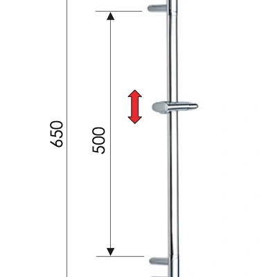 Душевая стойка 65 см Remer 317V, хром