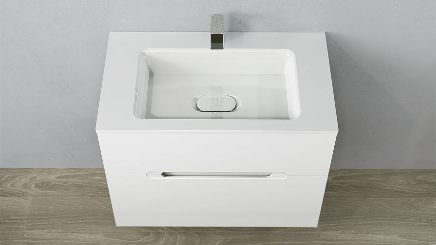 Тумба под умывальник Jorno Modul 80 подвесной белая