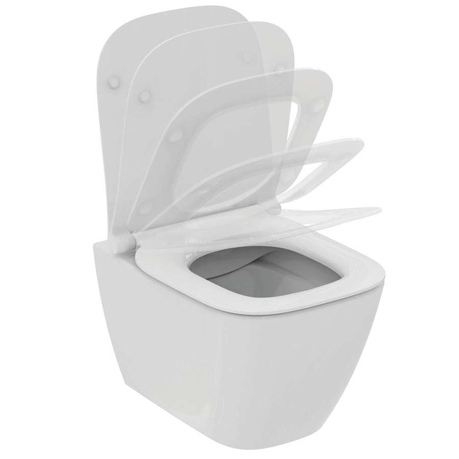 T459201+T532801 Унитаз подвесной Ideal Standard I.Life S  48 см (короткая проекция) с технологией RimLS+ с тонким сиденьем