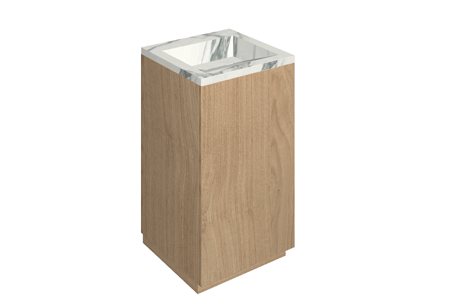 Раковина из керамогранита ITALON HOME Cube Air 50 Wood