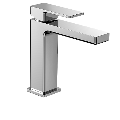 AQM6810CR Savona Смеситель для раковины 125мм, гладкий, подводка ½", хром