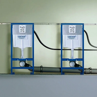Инсталляция для унитаза Grohe Rapid SL с кнопкой Grohe Skate Cosmopolitan (хром)