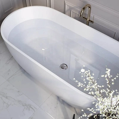 Ванна каменная Holbi Venus Solid Surface 158x79 белый матовый