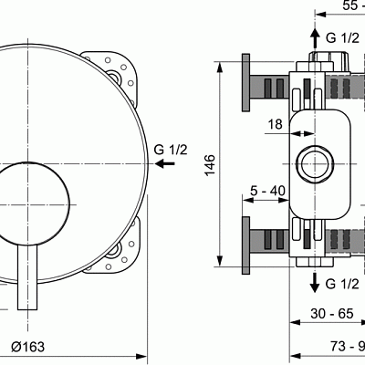 Смеситель Ideal Standard Ceraline Black A7388XG для душа