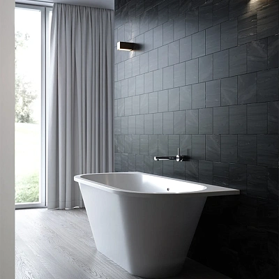 Ванна каменная Holbi Galatea Solid Surface 170x77 белый матовый