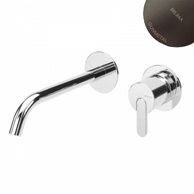 E1670120GR Внешняя часть смесителя Bruma Leaf для раковины. Длина излива 150 мм GRAPHITE