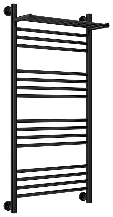 Водяной полотенцесушитель Сунержа Богема с полкой+ 1000х500, RAL 9005 Глубокий черный, арт.9005-0223-1050