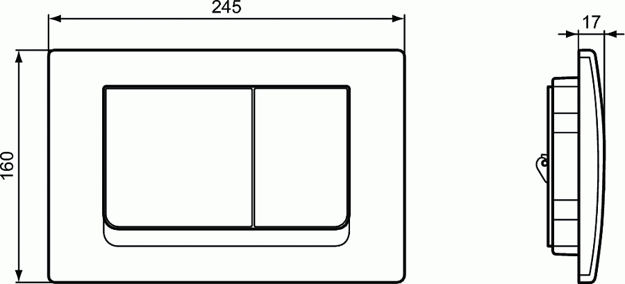 Кнопка смыва механическая Ideal Standard ProSys Solea M1 R0108AC белая
