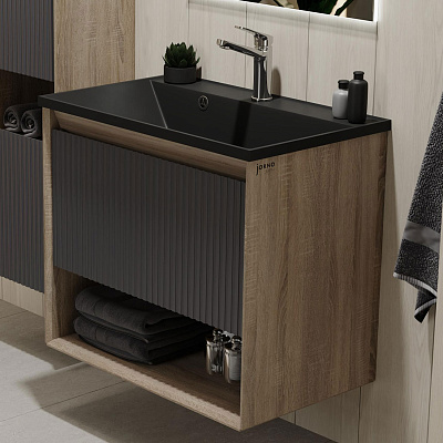 Тумба Jorno Tossony 70 подвесная Дуб Самдал/Антрацит