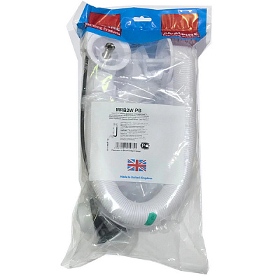 Сифон для ванны (слив-перелив) McAlpine MRB2W-PB, полуавтомат (575мм), белый