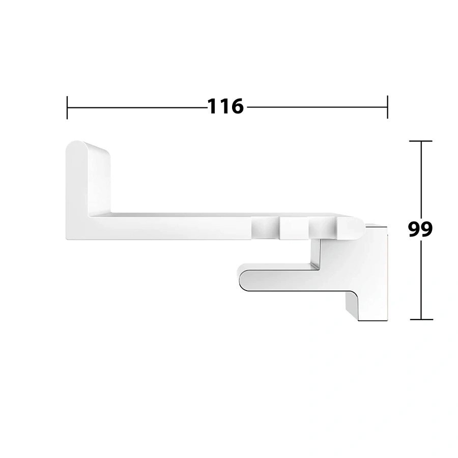 Полочка для душа Keuco Reva 12858510000 белый матовый / хром