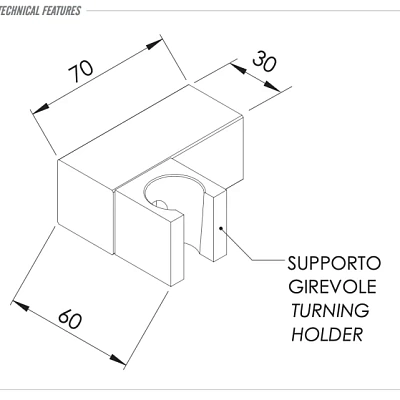 Держатель ручного душа Remer 339SS, хром