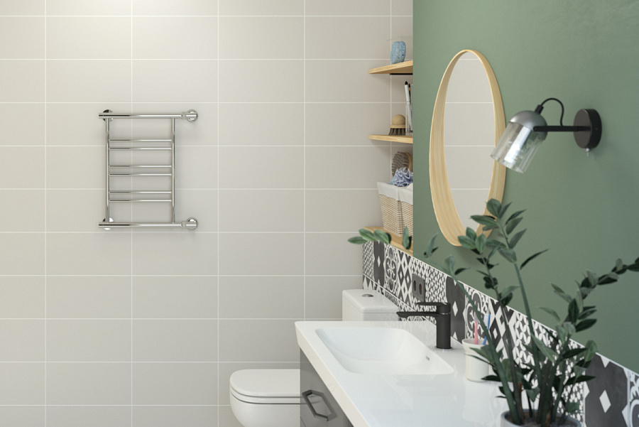 Водяной полотенцесушитель Стилье Минор 0601 500х400 (2+2+2) П, Без покрытия, арт.00601-5040