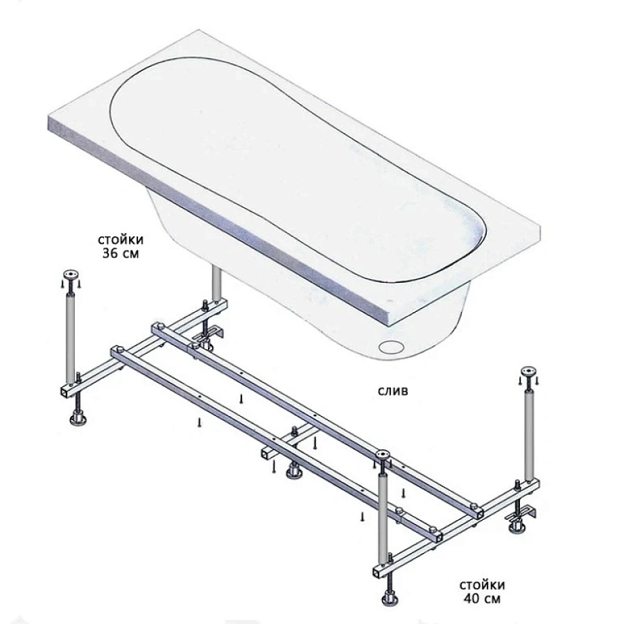 Каркас для ванны Domino Plus