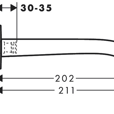 Излив для ванны Hansgrohe Vivenis 202мм хром