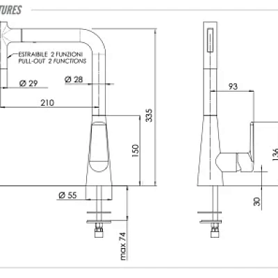 Смеситель для кухни Remer Vanity V81M