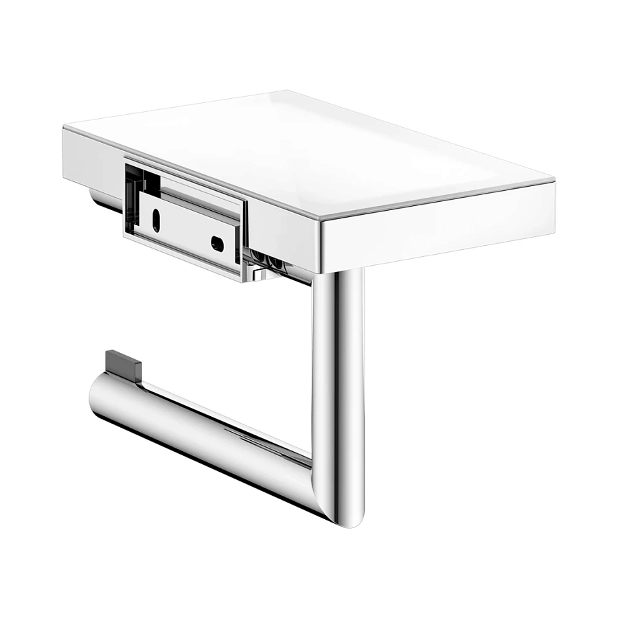 Держатель туалетной бумаги с полочкой Keuco Reva 12873019000 хром