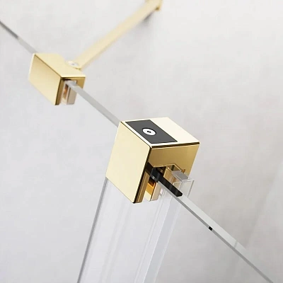 Душевая дверь Radaway Furo KDD Gold, 90 x 200 см, с неподвижной частью, стекло прозрачное, профиль золото, правая, 10105090-09-01R