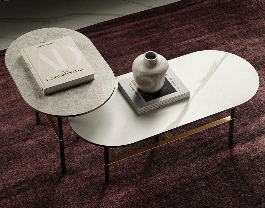 Журнальный столик со столешницей из керамогранита Italon Home LOUNGE 90