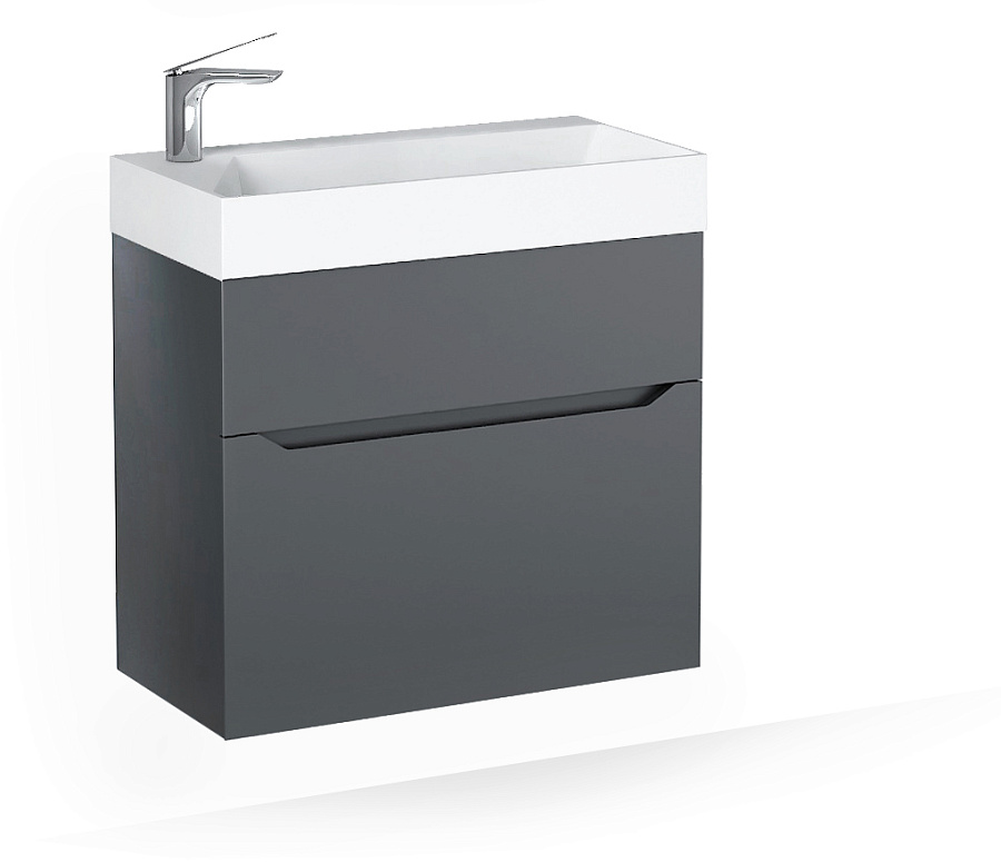 Тумба под умывальник Raval Brik 55 подвесной антрацит