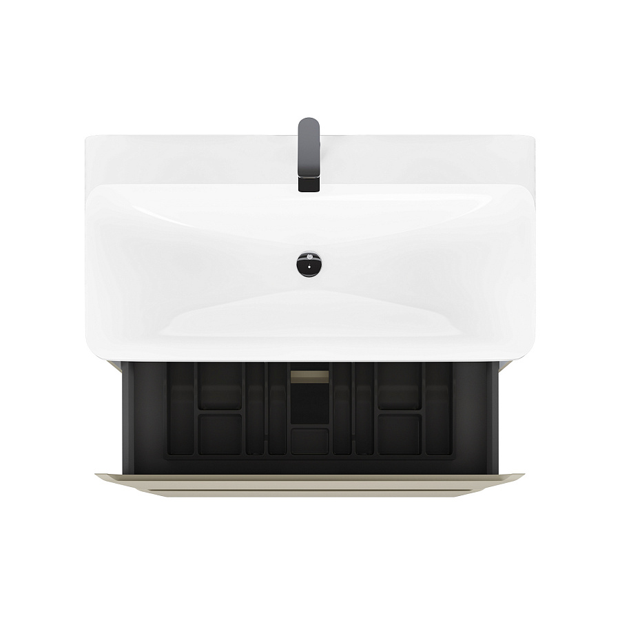 Тумба Raval Welto 100x45 см с 2 ящ. напольная, светло-коричневая, с ножками